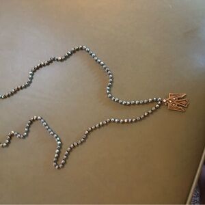 Chic Silver Beaded Necklace with Unique Pendant